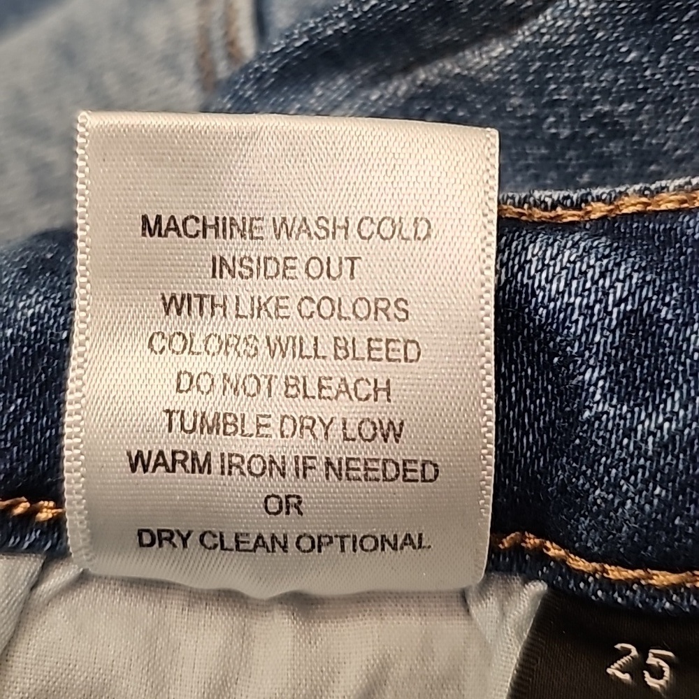 Flying Monkey Blue Raw Hem Distressed Jeans - Size 25 - Picture 10 of 10